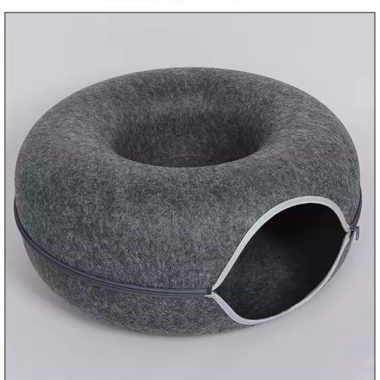 Donut Cat Bed Interactive Tunnel Pet Felt Indoor Toys Cats House Kitten Training Toy Cat Kennel Pets Supplies Donut Cat Bed Interactive Tunnel Pet Felt Indoor Toys Cats House Kitten Training Toy Cat Kennel Pets Supplies