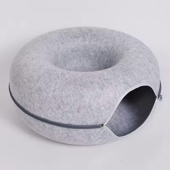 Donut Cat Bed Interactive Tunnel Pet Felt Indoor Toys Cats House Kitten Training Toy Cat Kennel Pets Supplies Donut Cat Bed Interactive Tunnel Pet Felt Indoor Toys Cats House Kitten Training Toy Cat Kennel Pets Supplies