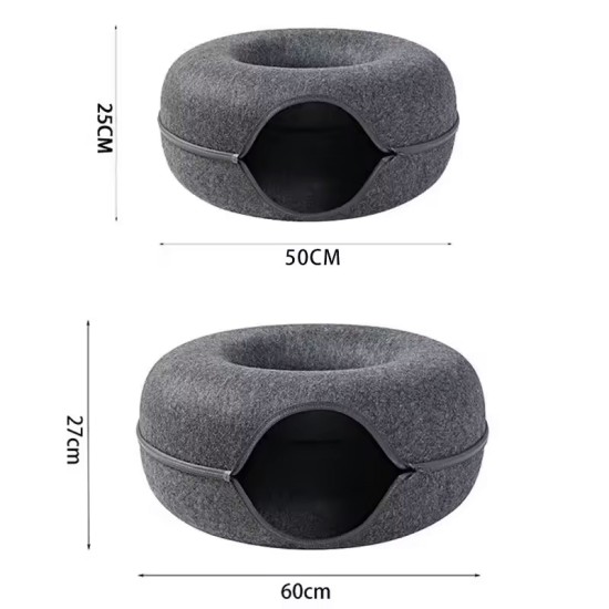 Donut Cat Bed Interactive Tunnel Pet Felt Indoor Toys Cats House Kitten Training Toy Cat Kennel Pets Supplies Donut Cat Bed Interactive Tunnel Pet Felt Indoor Toys Cats House Kitten Training Toy Cat Kennel Pets Supplies